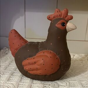 Vintage 1980s Kimple Mold Corp Ceramic Hen